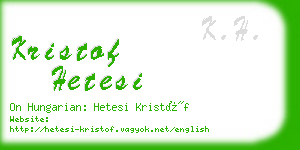 kristof hetesi business card